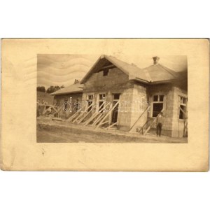 1915 Garamkövesd, Kamenica nad Hronom; Tiszti lak építés közben / officers' house in construction. photo (EK...