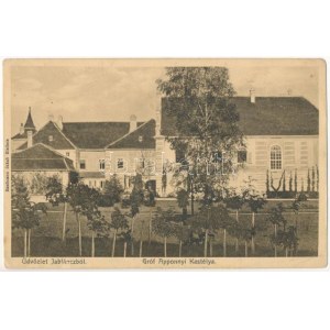 Jablánc, Nyitra-Jablonic, Jablonica; Gróf Apponyi kastély. Kaufmann Jakab kiadása / castle (EK)