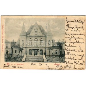 1901 Kassa, Kosice; MÁV indóház, vasútállomás. Nyulászi Béla kiadása / stazione ferroviaria (Rb)