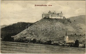 1912 Krasznahorkaváralja, Krásnohorské Podhradie (Rozsnyó, Roznava); Krasznahorka vára / Hrad Krásna Horka / zamek (fl...