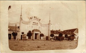 1914 Losonc, Lucenec; Apolló színház, mozi, Kohn Samu üzlete / Kino, Geschäft, Foto (EK)
