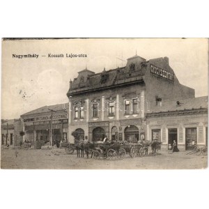 1918 Nagymihály, Michalovce; Kossuth Lajos utca, gyógyszertár, Gluck Mór üzlete...