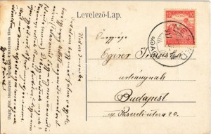 1917 Negyed, Neded; Jegyzői lak és községháza. Ungár Mór fényképész / Notar und Rathaus. Art Nouveau (fl...