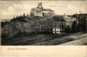 Ólubló, Ó-Lubló, Stará Lubovna; Lublói várral. Grün Teofil kiadása / Lubovniansky hrad / castle (EK...