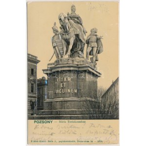 1904 Pozsony, Pressburg, Bratislava ; Mária Terézia szobor. Neffe J. kiadása / statue, monument. Emb. (EK...