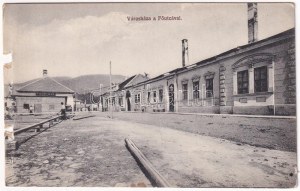 Rimakokova, Kokava nad Rimavicou; Takáts Géza üzlete, városháza és Fő utca az 1911. augusztus 3-i tűzvész után / shop...