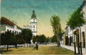 Szepesbéla, Spisská Belá (Zips) ; Fő tér, római katolikus templom, Béla szálloda / place principale, église...