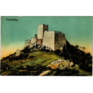 Temetvény, Hrádok; Temetvény vár. Schulz Ignác kiadása / Hrad Tematín / rovine del castello