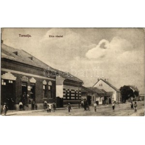 1913 Tornalja, Safárikovo, Tornala; utca részlet, Czenthe Pál üzlete / street view, shop (EK)