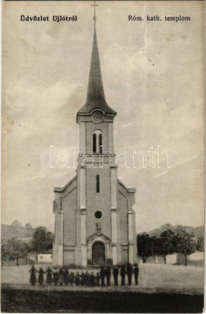 1915 Újlót, Lót, Velké Lovce (Érsekújvár, Nové Zámky); Római katolikus templom. Fogyasztási szövetkezet kiadása ...