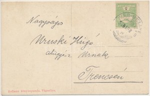 1910 Vágsellye, Schelle, Sala nad Váhom ; Fő utca, Római katolikus templom, Kossuth Lajos tér, Mérnöki hivatal...