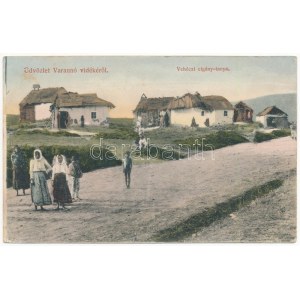 1910 Vehéc, Vechec (Varannó mellett / near Vranov nad Toplou); cigány tanya. Spira Ábrahám kiadása / Gypsy farm (fa...