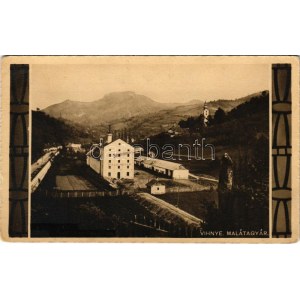 1917 Vihnye, Vyhne; Malátagyár. Joerges kiadása / browar, fabryka słodu (EK)