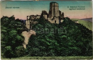 1919 Zboró, Zborov; várrom, II. Rákóczi Ferenc egykori lakóhelye. Salgó Mór kiadása / Zborovsky hrad / rovine del castello (EB...