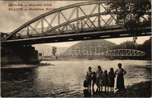 1910 Zsolna, Sillein, Zilina ; Budatini hidak, Vág folyó / bridges, Váh river (fl) + 