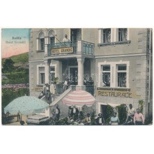1921 Baska (Krk), Hotel Grandic i restaurace / Hotel und Restaurant mit Gästen (EK)