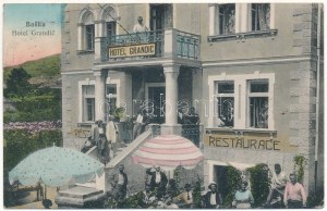 1921 Baska (Krk), Hotel Grandic i restaurace / Hotel und Restaurant mit Gästen (EK)