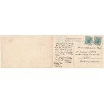 1906 Cres, Cherso; 2 dlaždicová skládací panoramatická karta. A. Candellari (fl)