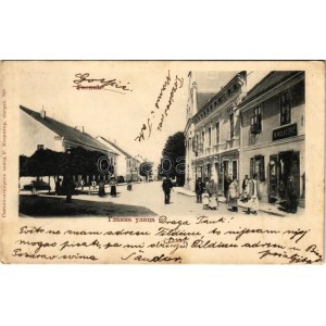 1908 Goszpics, Gospic; Fő utca, M. Kolacevic üzlete / main street, shop (EK)