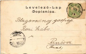 1908 Goszpics, Gospic; Fő utca, M. Kolacevic üzlete / hlavná ulica, obchod (EK)