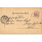 1896 (Vorläufer) Ika, Ica (Abbazia, Opatija); Gruss aus... Louis Glaser secesný, kvetinový, litografický (fa...