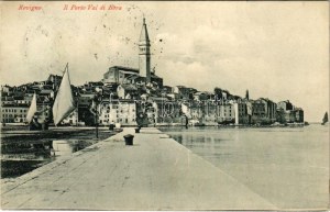 1909 Rovinj, Rovigno ; Il Porto Val di Bora