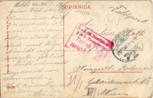 1917 Sljeme, Piramida na Sljemenu 1836 met. / wieża widokowa (wytarte narożniki)