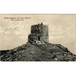 1913 Ucka, Monte Maggiore; Turm (1403 m), Istriens höchster Berg / Kilátó torony / torre di avvistamento