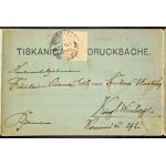 1898 (Vorläufer) Záhreb, Agram; este. 4-részes kinyitható panorámalap / night. 4-dlaždicový rozkladací panoramacard ...