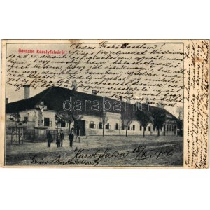 1906 Nagykárolyfalva, Károlyfalva, Karlsdorf, Banatski Karlovac; utca / Straße (EK)
