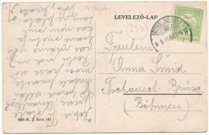 1915 Újvidék, Novi Sad; Izraelita templom, zsinagóga, villamos / widok ulicy, synagoga, tramwaj (EK...