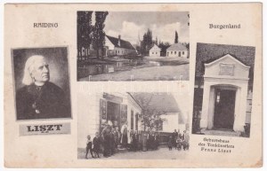 1926 Doborján, Raiding ; Liszt Ferenc szülőháza, Stefan Erhardt üzlete és saját kiadása ...