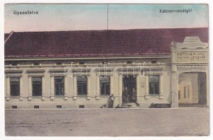 1915 Gyanafalva, Jennersdorf ; Kettner vendéglő, étterem / Gasthaus / restaurant (EK)