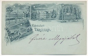 1899 (Vorläufer) Tarcsa, Bad Tatzmannsdorf; gyógyudvar, Anna fürdő, Karolina Villa, Miksa forrás, este...