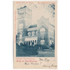 1899 (Vorläufer) Vasvörösvár, Vas-Vörösvár, Rotenturm an der Pinka; Erdődy Gyula gróf kastélya...