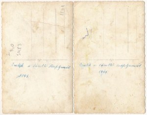 1944 Alsólendva,Alsó-Lendva, Dolnja Lendava ; tűzoltó tanfolyam gyakorlata - 2 db eredeti fotó képeslap ...