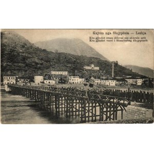 Lezhe, Lezhja; Kujtim nga Shqypenia / Pozdrav z Albánie, most (fl)