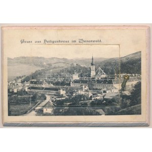 Heiligenkreuz im Wienerwald - dickes Holzleporello mit 12 Bildern