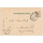 1899 (Vorläufer) Innsbruck (Tirolsko), Maria Theresienstrasse mit Triumphpforte und Serles oder Waldrastspitze ...