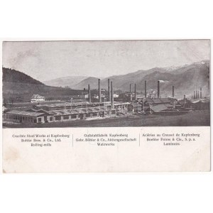1909 Kapfenberg (Steiermark), Gußstahlfabrik Gebr. Böhler &amp; Co. Aktiengesellschaft Walzwerke ...
