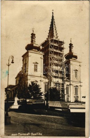 1929 Mariazell (Štýrsko), bazilika / poutní kostel v rekonstrukci (fl)