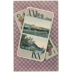 Melk a. d. Donau. Art Nouveau playing card frame (EB)