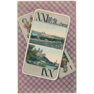 Melk a. d. Donau. Secesní rámeček na hrací karty (EB)