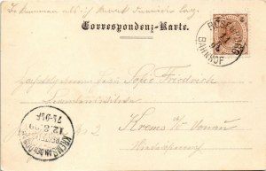 1899 (Vorläufer) Rosenburg (Horn), Schlosshof, Turnierhof / dziedziniec zamkowy. Berger & Pichler Art Nouveau, kwiatowy (fa...