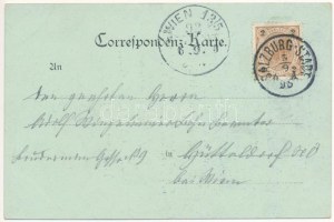 1899 (Vorläufer) Salzburg, Gruß vom Franziski-Schlössl auf dem Kapuzinerberge. litografia (EB)