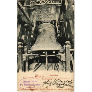 1906 Wien, Viedeň, Bécs; Stefansdom. Die grosse Glocke Pummerin, gegossen aus türkischen Kanonen im Jahre 1712...