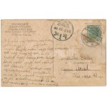 1907 Wien, Wien, Bécs; Gruss aus der Kaiserstadt / Montage mit Knabe und Schirm (fl)
