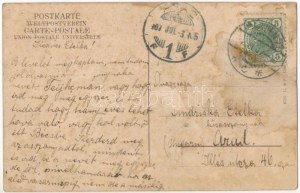 1907 Wien, Vienna, Bécs; Gruss aus der Kaiserstadt / Montaż z chłopcem i parasolem (fl)