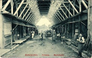 1911 Banja Luka, Banjaluka; Trznica / Markthalle / hala targowa, sprzedawcy. W.L. Bp. 1642. (Rb)