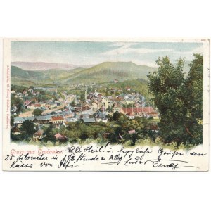 1901 Gracanica, general view. Alleinverlag M. Kohn, Hotelier (tear)